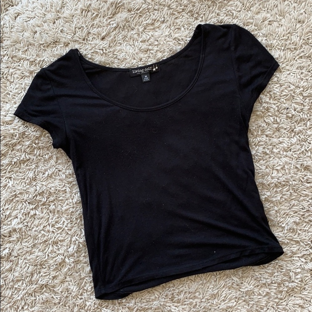 Black crop top
